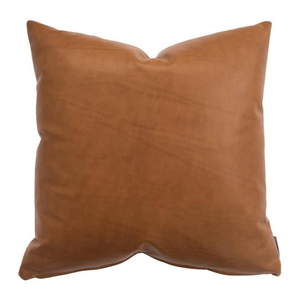 McGee and Co. Cognac Leather Pillow